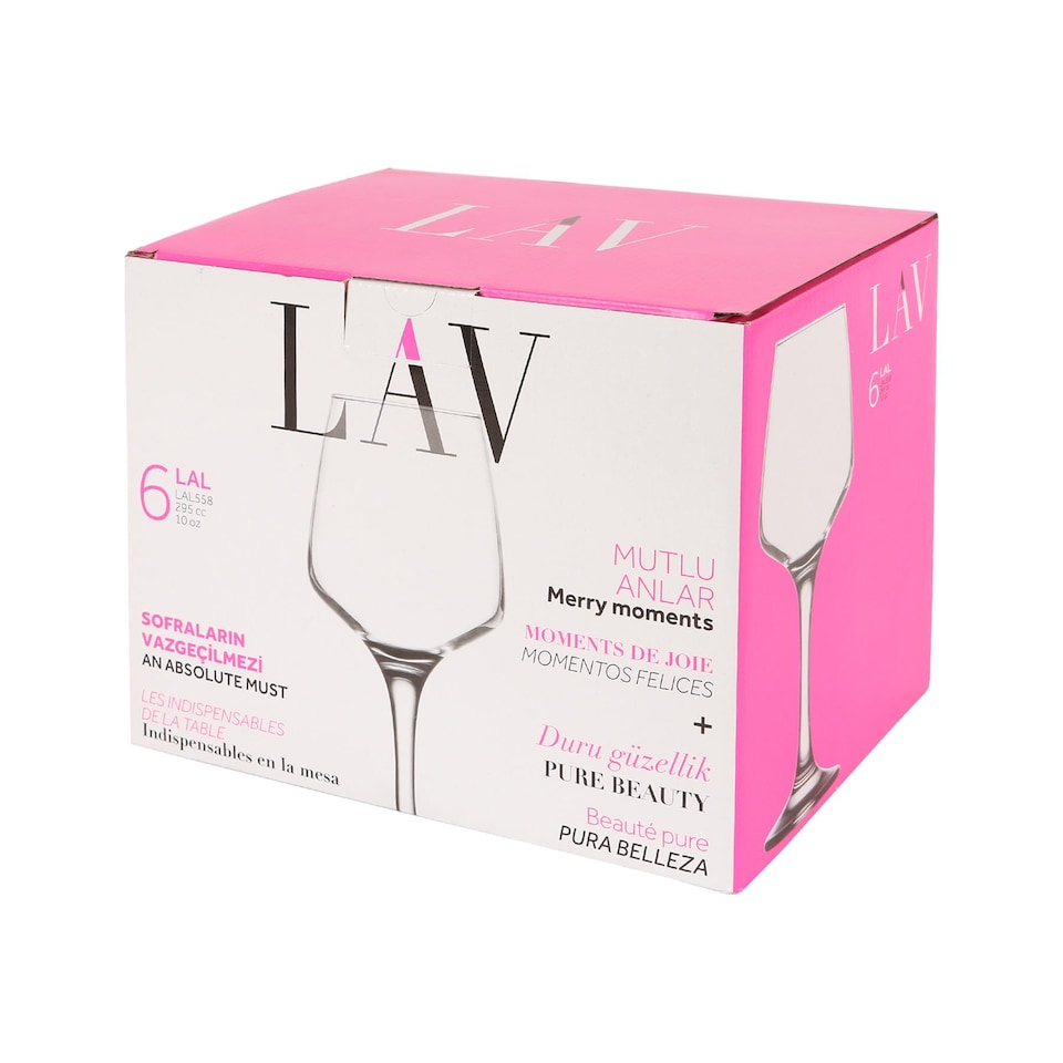 image 1 of LAV 12pc Lal Wine Glasses Set - Clear | Clear | Clear | 12
