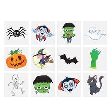 Mini Halloween Temporary Tattoos 4cm - Pack of 12