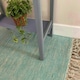image 2 of Hush Hand Loomed Soft Rug in Muted Colours - Cotton - L60 x W210 cm - Turquoise Multi