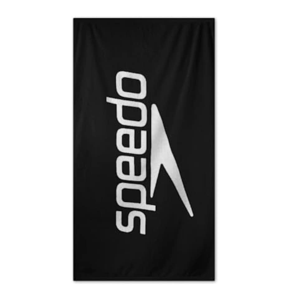 image 1 of Speedo Adult Unisex Logo Towel, Black, One Size