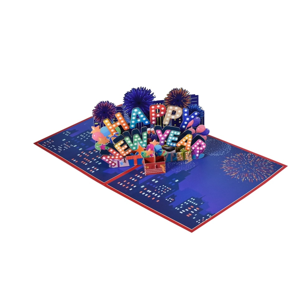 image 1 of Midnight Magic New Year’s 3D Pop Up Greeting Card