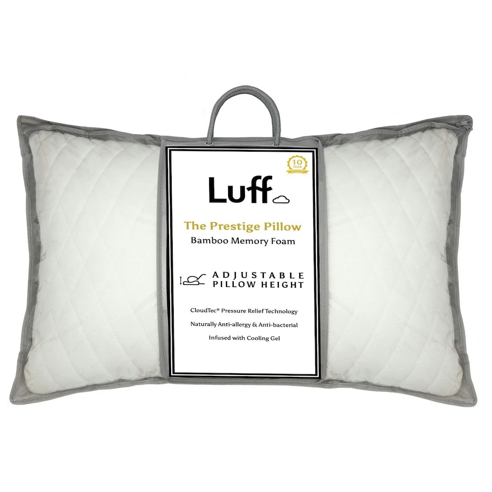 image 1 of Luff Prestige Adjustable Bamboo Pillow White