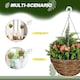 image 4 of Outsunny Pack of 2 FauPlant Artificial Lisianthus Flowers Hanging Planter with Basket for Indoor Decoration, Yellow