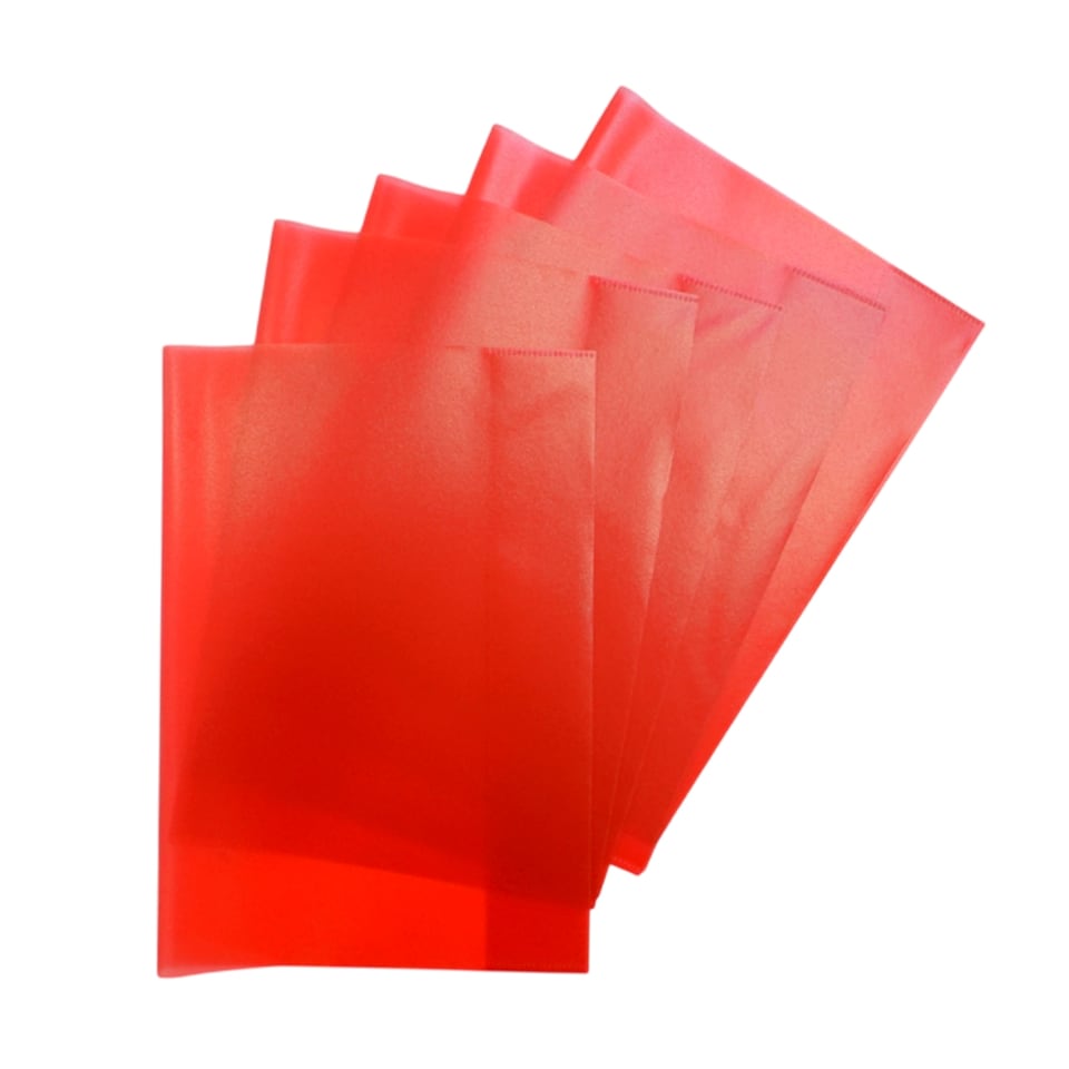 image 1 of Pack of 10 A4 Frosted Red Exercise Book Covers