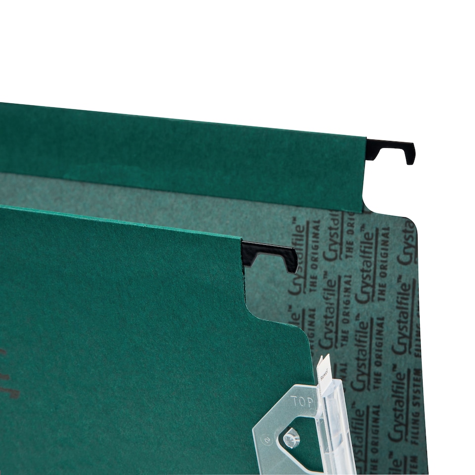image 1 of Rexel Crystalfile Classic 30mm Lateral File Green (Pack of 25) 3000109