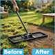 image 4 of Harbour Housewares Heavy Duty Steel Lawn Levelling Rake - Wide Garden Leveling Tool Soil Spreader Landscaping Tool | Black | Black | 75cm