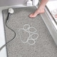image 1 of Embossed Spaghetti Anti Slip Shower Mat - Paw - 100cm x 40cm | Grey | Grey | Rectangular 100x40cm