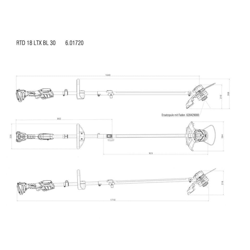 image 1 of Metabo Rtd 18 Ltx Bl 30 Line Trimmer 18v Bare Unit | Multi | Multi Colour | One Size | 1