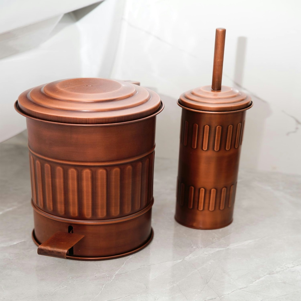 image 1 of Copper Toilet Brush And Holder