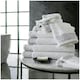 image 1 of VELVETIO 8 Piece Towel Bale Set Jacquard Greek Key Pattern - 100% Cotton, 450 GSM White