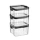 image 1 of Argon Tableware Food Storage Containers - 460ml - Pack of 3 - Resuable Container Meal Prep Container Tub Tupperware Airtight Lid