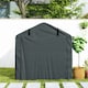 image 8 of Outsunny Garden Tool Storage Shed with Roll-up Zipper Door, Dark Grey Grey