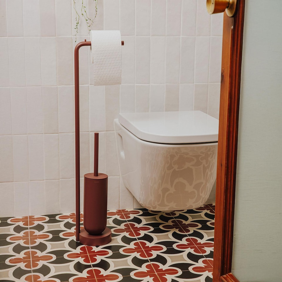 image 1 of COSMIC Toilet brush with Toilet roll holder, Matt white, GEYSER Collection