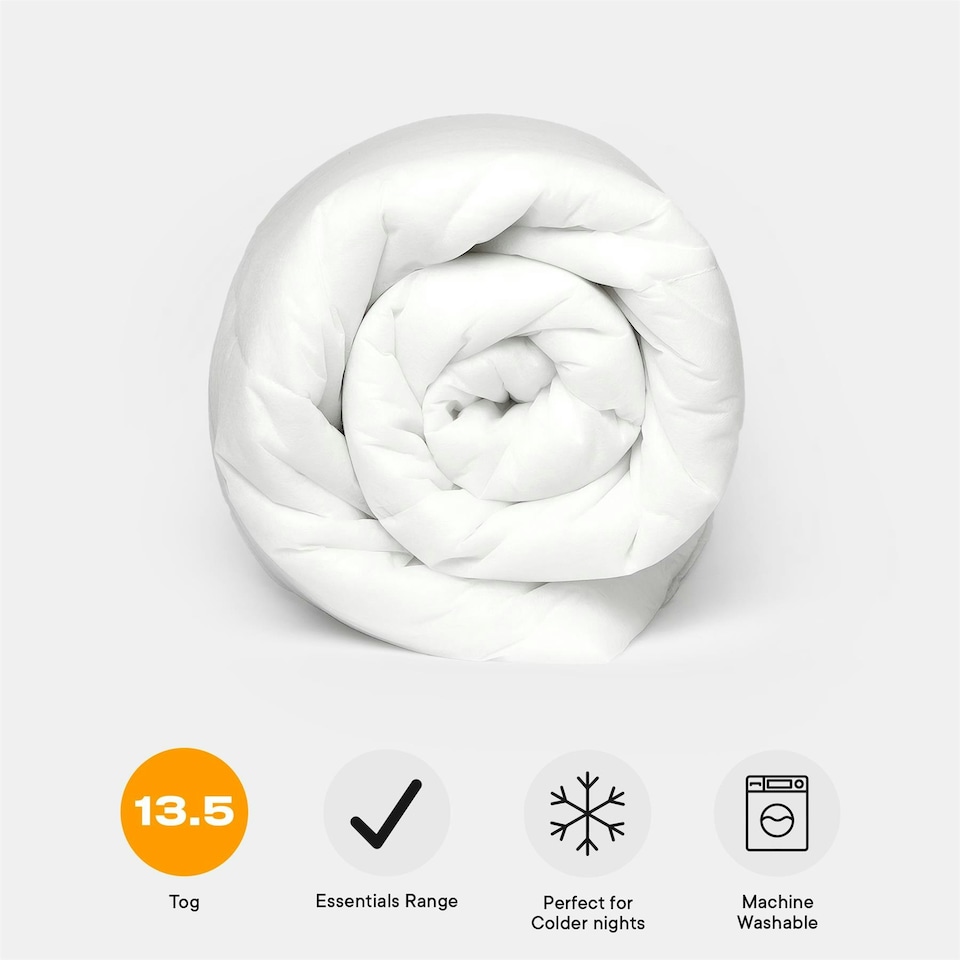 image 1 of OHS Winter Lightweight Anti-Allergy Breathable 13.5 Tog Quilt Duvet, King - White