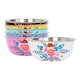 image 5 of BillyCan Hand-Painted Picnic Snack Bowls - 14.5cm - Mint Pansy - Pack of 6 Green
