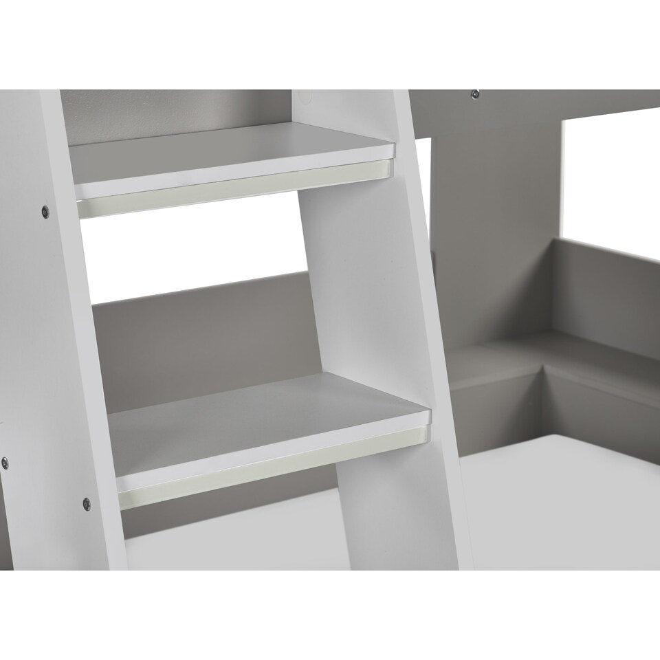 image 1 of Cobaltwood Bunk Bed Taupe & White -  Single (90cm)