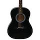 image 4 of Black 39 Inch Full Size 6 String Steel Strung Acoustic Guitar | Black