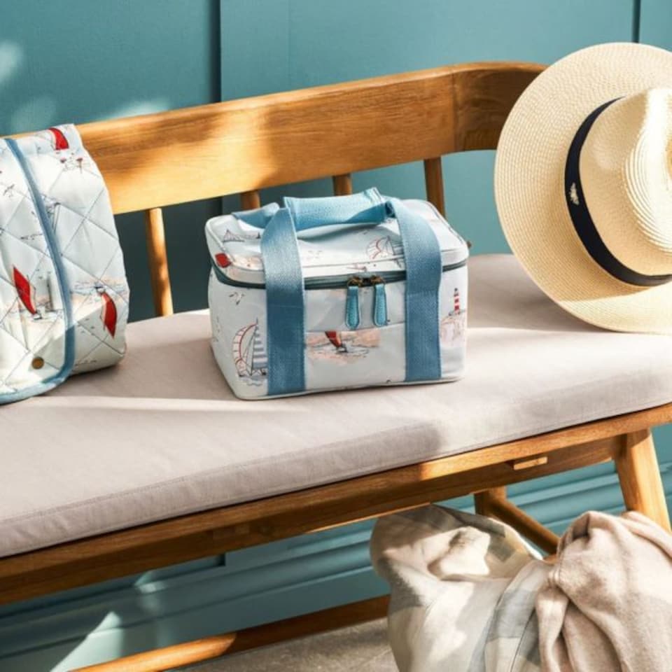 image 1 of Lunch Bag: 25cm x 18cm x 14cm Sophie Allport Coastal Boats Lunch Bag, Polyester