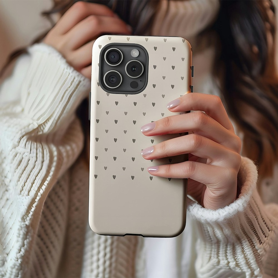 image 1 of Neutral Hearts Phone Case | Brown | iPhone 14 Pro Max
Tough | iPhone 14 Pro Max
Tough