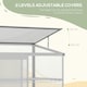 image 5 of Outsunny 4x2ft 3-Tier Greenhouse Outdoor Plant Grow Aluminium Frame w/ Roof Door