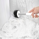 image 5 of Nicoman Round White Toilet Brush & Holder With Silicone Head