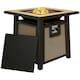 image 1 of Outsunny Gas Fire Pit Table with 50,000 BTU Burner, Cover, Glass Beads, Brown