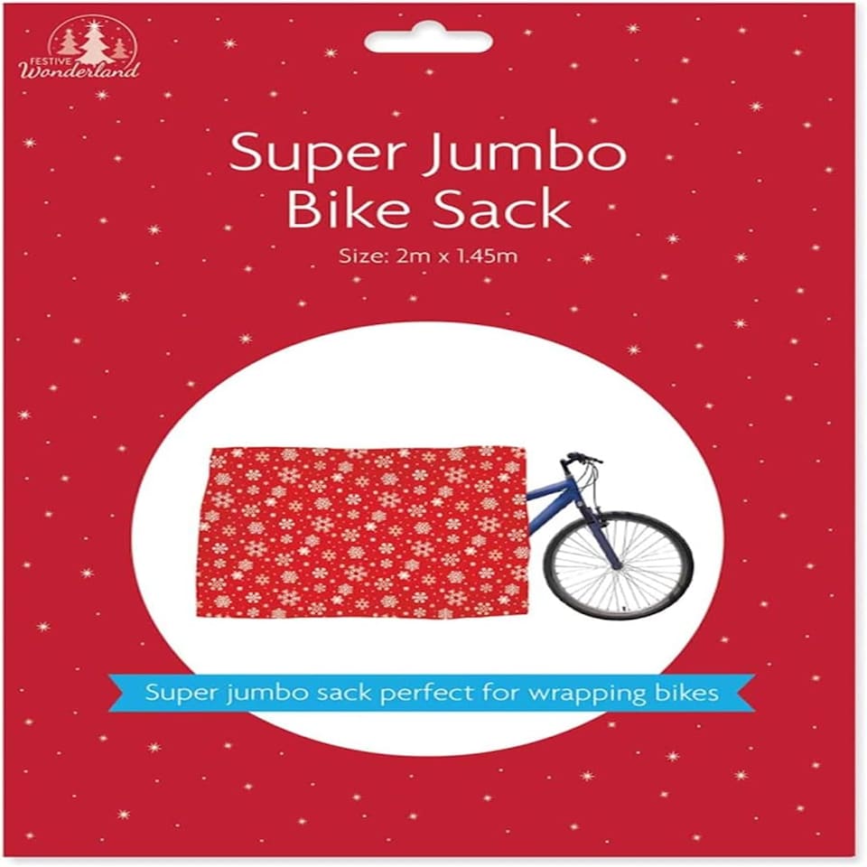 image 1 of Christmas Bike Bag Wrap Extra Large Sack Universal Bicycle Snowflake 2M x 1.45M