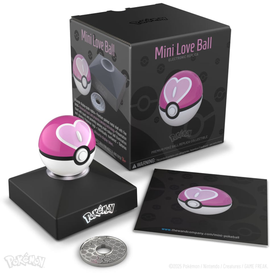 image 1 of Pokémon Die-Cast Mini Love Ball Replica | Pink