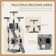image 5 of PawHut 173cm Cat Tower Scratching Post Activity Centre for Indoor Grey