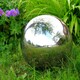 image 4 of Primrose Polished Stainless Steel Gazing Globe in Chrome Silver 12.6cm