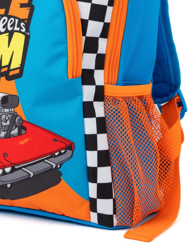 image 1 of Hot Wheels Kids Backpack | Zoom with Style in Vibrant Orange and Blue | Racing Rucksack for Boys | Carry the Speed with you Everywhere You Go | Spacious Main Compartment for School Supplies | Blue | Blue