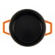 image 6 of Cooks Professional Set of 2 Cast Iron Casserole Dishes 20cm & 28cm | Orange | Orange