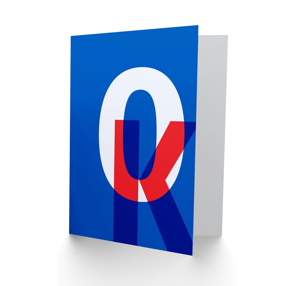 image 1 of Ok Typography Modern Word Quote Card
