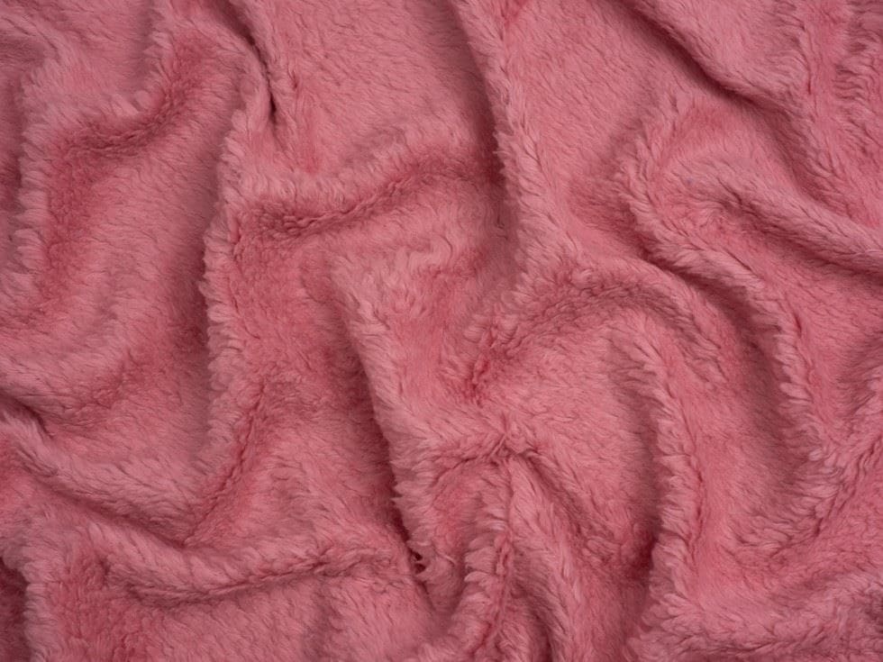 Minerva Core Range Pink Cotton Sherpa Fleece Fur Fabric for Dressmaking, Toy Making, 150cm / 59" Wide - per metre