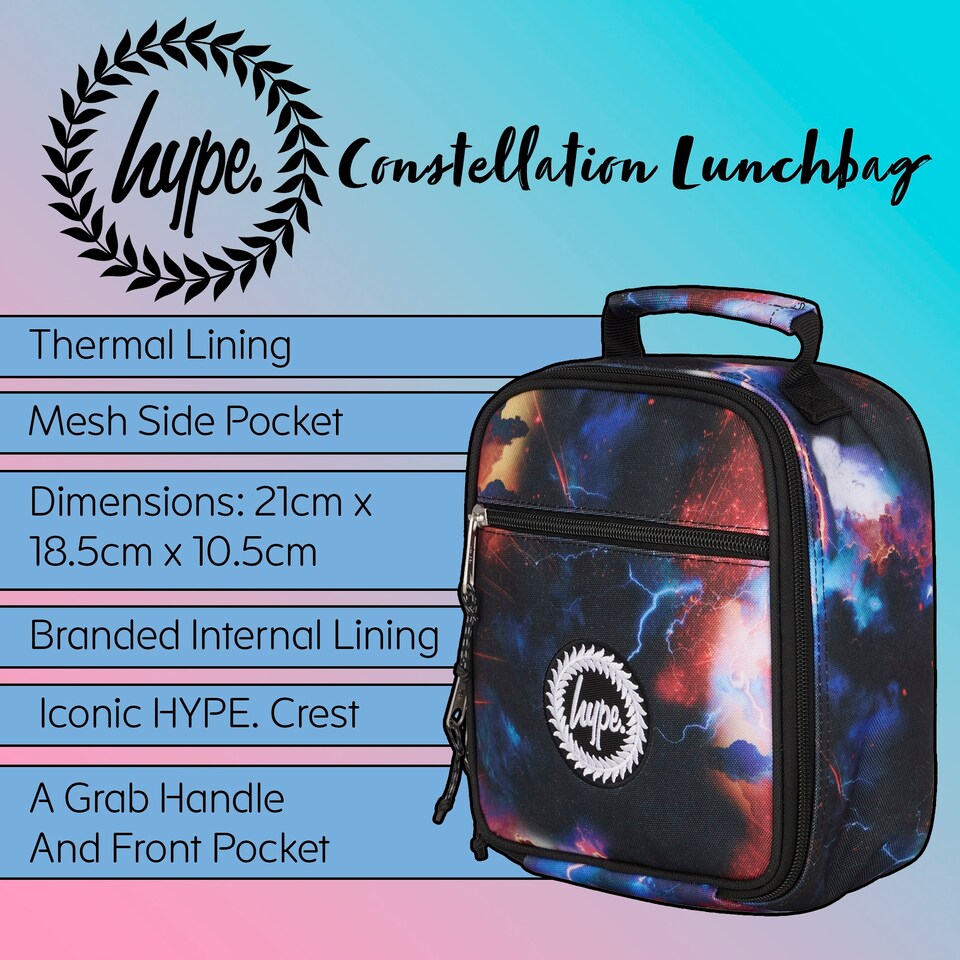 image 1 of Kids Lunch Bag Multi Constellation Galaxy Print | Thermal Insulated 4.7L Bag | Multi | Multi | One Size | 1