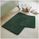 image 1 of VELVETIO Greek Bath Mat & Pedestal Mat Water Absorbent Non Slip Toilet Rugs Green | Dark Green