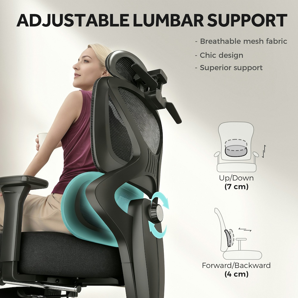 image 1 of HOMCOM Executive Office Chair, Recliner Computer Chair with Footrest, Black