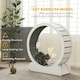 image 3 of PawHut Cat Exercise Wheel, 39.4 inch Running Treadmill with Brake, White
