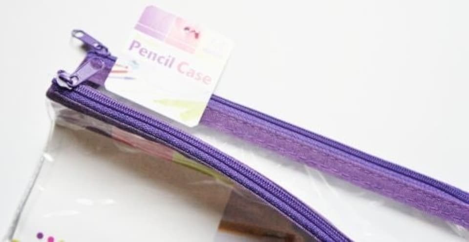 image 1 of Double Pocket Stationery Pencil Case Assorted single supplied