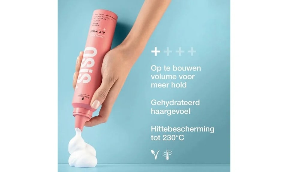 image 1 of Schwarzkopf Osis Plus Volume And Body Air Whip Flexible Mousse 200ml