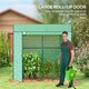 image 4 of Walk-in Garden Green House with Large Roll-up Door and 2 Mesh Windows, Green