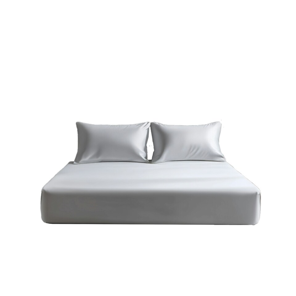 image 1 of Microfibre Soft Touch Fitted Sheet 40cm Extra Deep Skirt Plain Dyed Bed Linen Cream | Cream | Super King