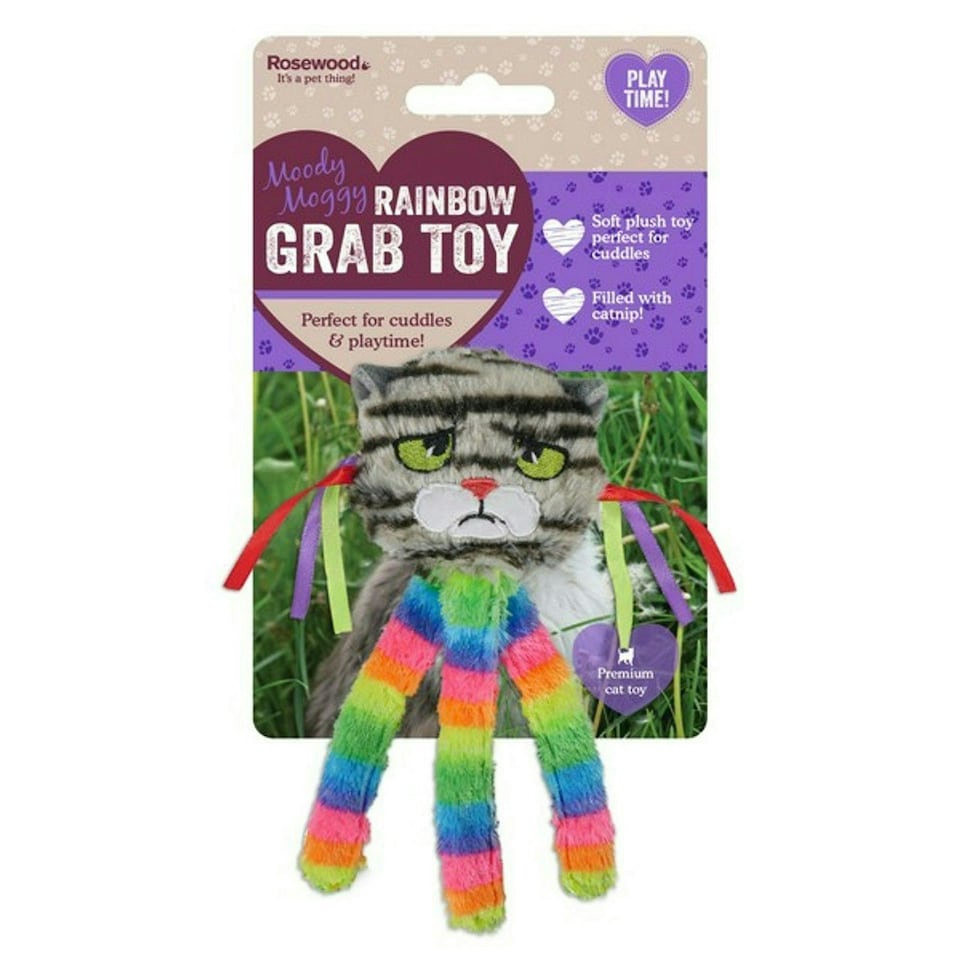image 1 of Rosewood Moody Moggy Rainbow Grab Toy