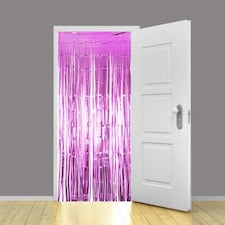 Pink Foil Door Curtain Backdrop 92cm x 244cm - Pack of 5