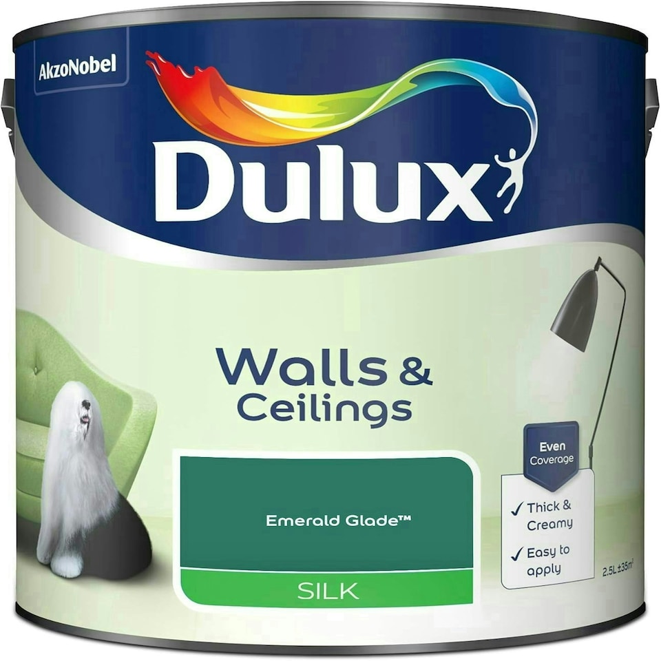 image 1 of Dulux Silk Emerald Glade 2.5L Paint
