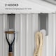 image 3 of Outsunny 6.5x4FT Garden Shed Lockable Metal Tool Shed Light Grey Wood Effect | Grey | 1