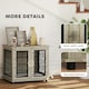 image 8 of PawHut Dog Crate Furniture, End Table for Medium Dogs w/ Cushion