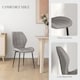 image 4 of HOMCOM Modern Style Kitchen Chairs Set of 4 with Flannel Upholstered