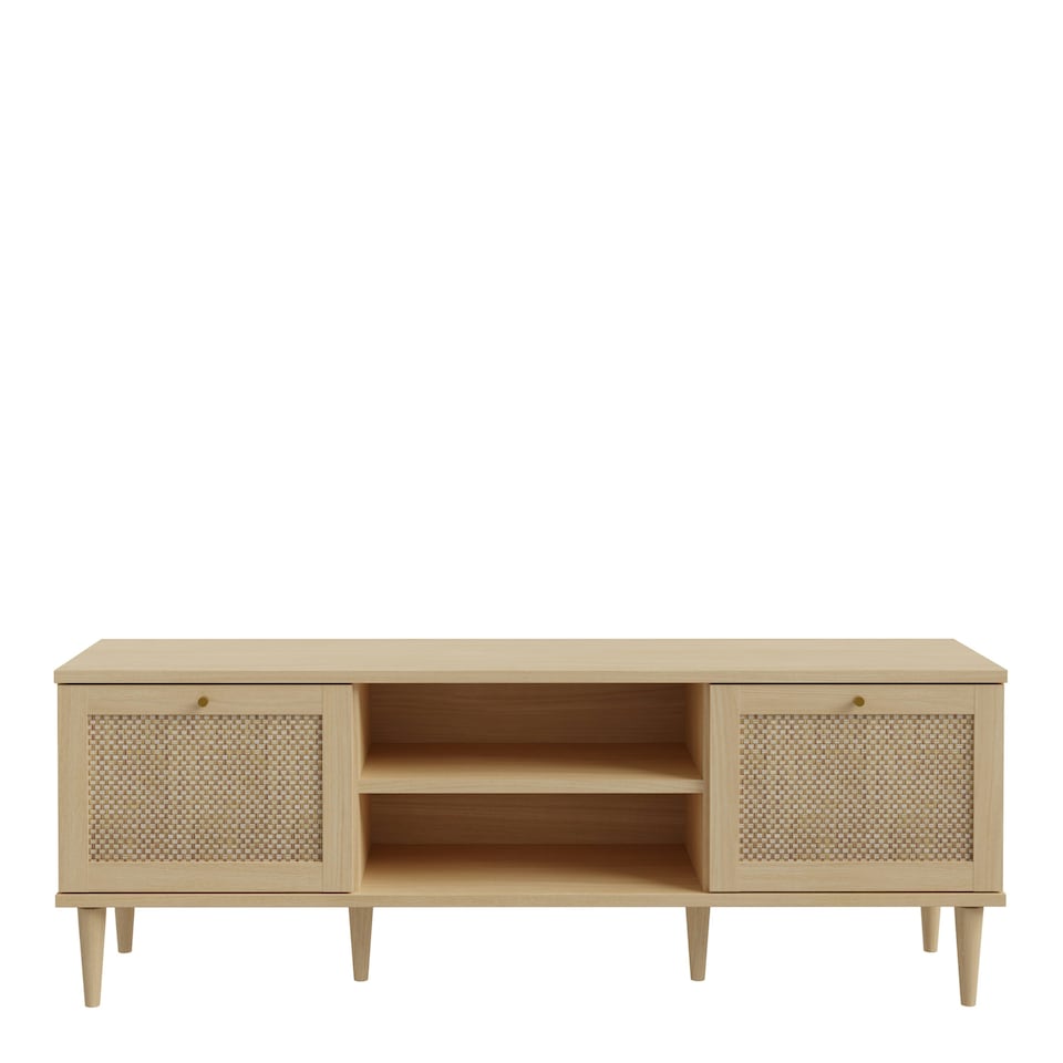 image 1 of Calasetta 2 Door 1 Shelf TV Unit in Rattan