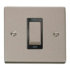 SE HOME Pearl Nickel 1 Gang Ingot Size 45A Switch | Silver | Pearl Nickel